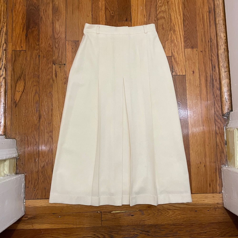 Vintage Alison Roberts cream wool skirt, small or xs